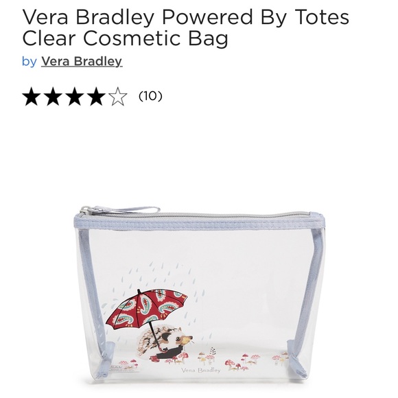 Vera Bradley Powered by Totes Clear Cosmetic Bag - Picture 1 of 6